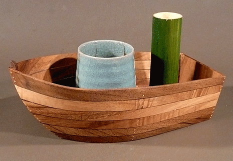 Tabakobon boat, walnut tree with box AC02 details